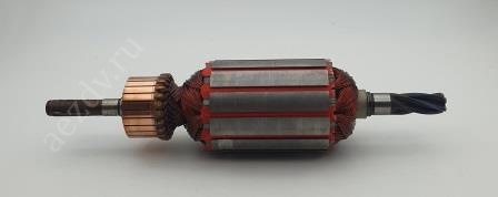Ротор для косы ET1211A (L вала 180мм/D по железу 41,5мм/D по коллектору 28мм)