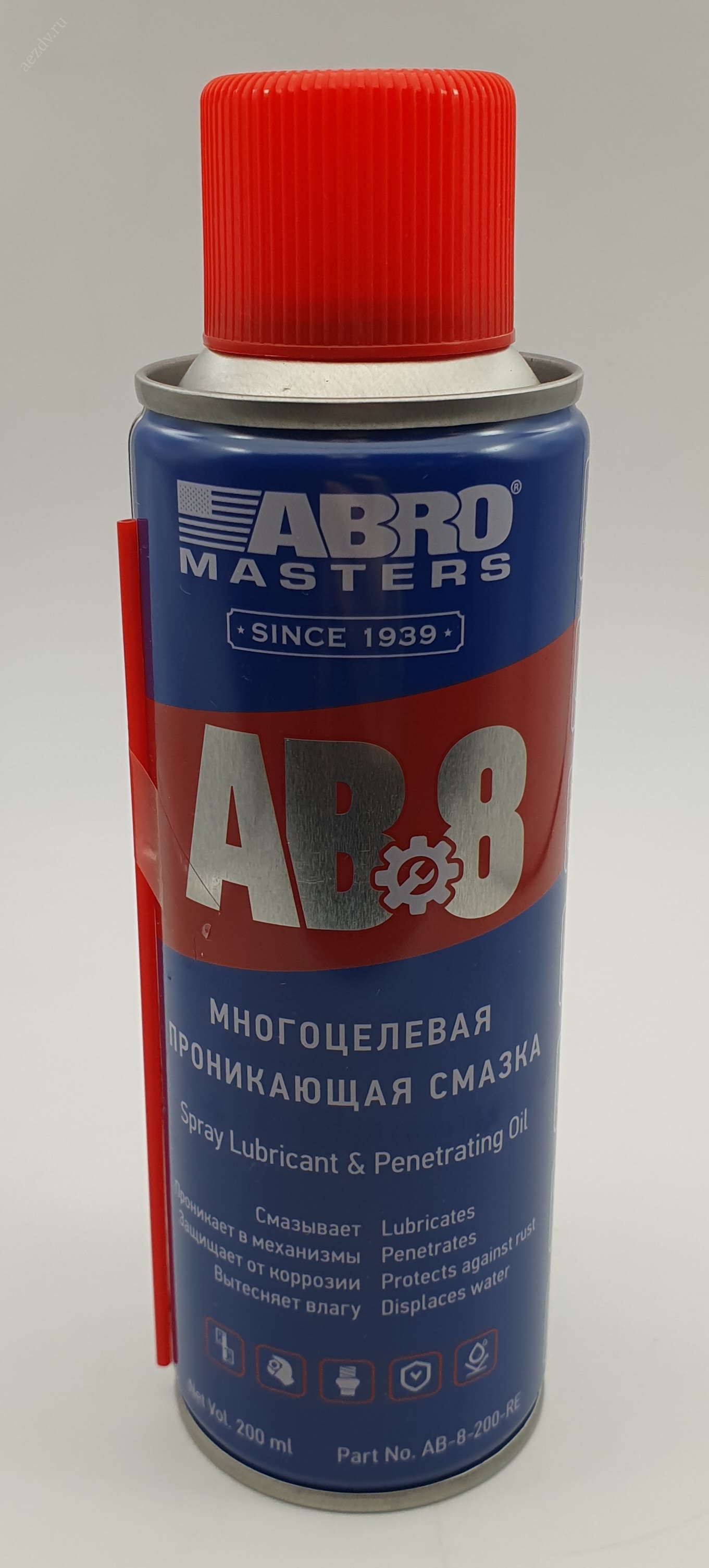 Смазка-спрей многоцелевая проникающая (200мл), ABRO MASTER