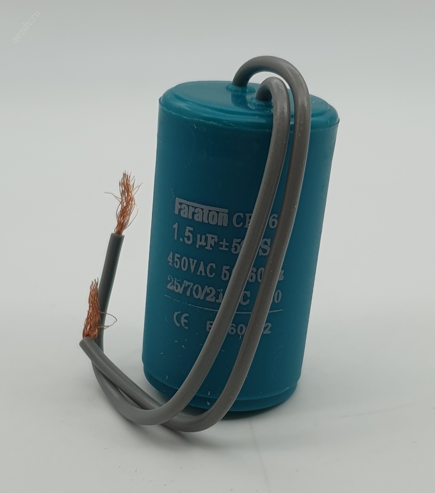 Конденсатор пуско-рабочий 1.5мкФ  450VAC 5% (30Х50) 50-60Hz CBB60-K (гибкие выводы)